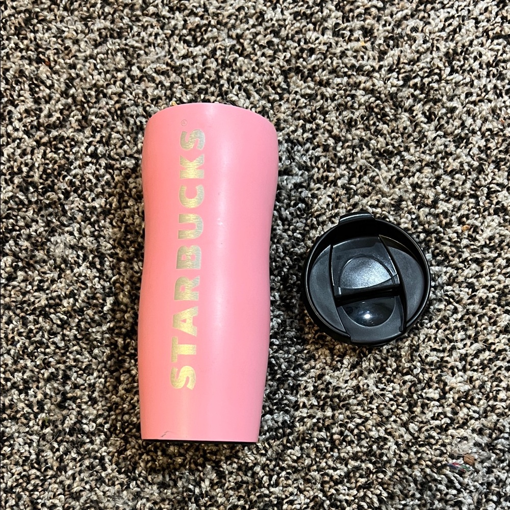 Starbucks Pink Tumbler with Black Lid